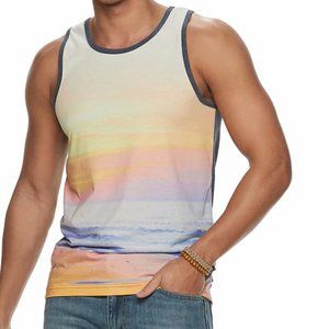 Levis mens Vintage Logo Graphic Ringer Sleeveless tank top S - in Old Gold